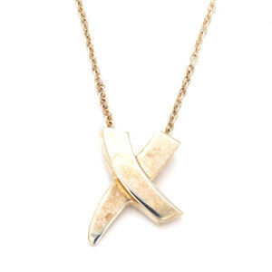 Tiffany Paloma Picasso Kiss Pendant Necklace Silver
